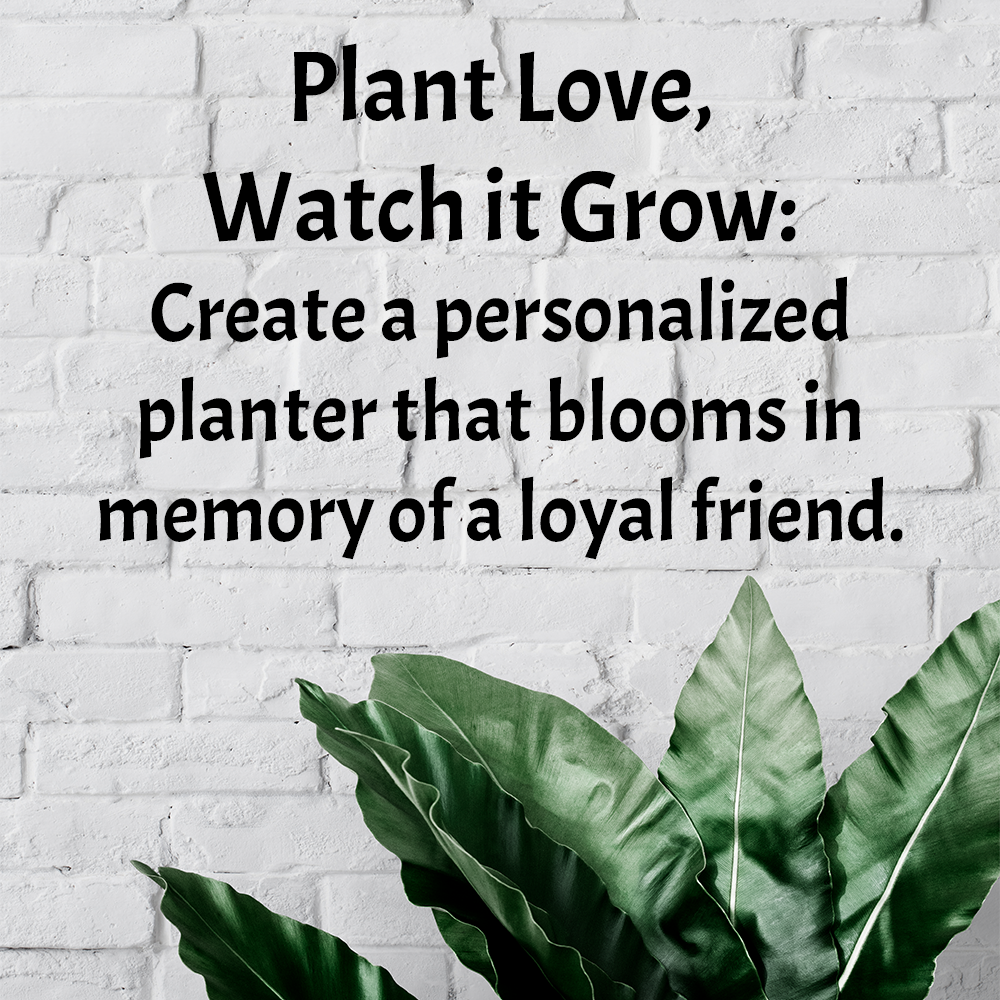 Personalized Custom Flowerpot Planter: Pet Memorial