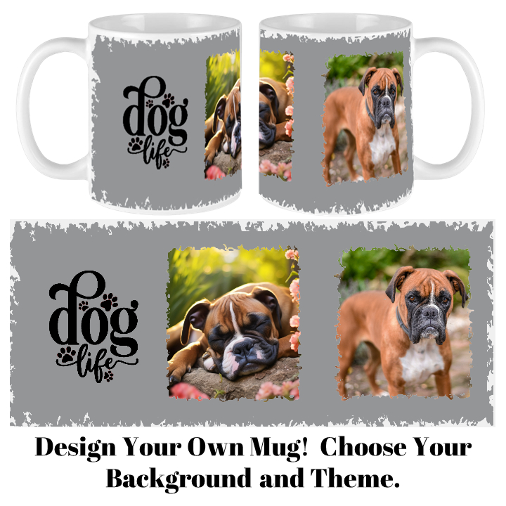 Collage Mug with 2 Photos - Pet Themes - Personalized Custom Mug