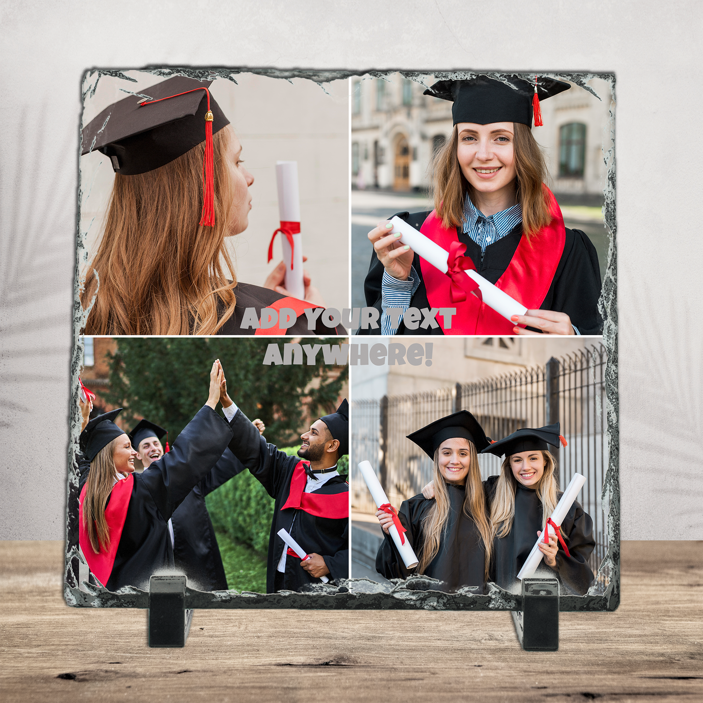 Personalized Photo Slate - Collage of 4