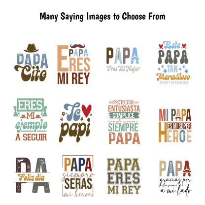 "Papá" Custom Photo Mug — 5 Pictures + Spanish Message | Father's Day Gift