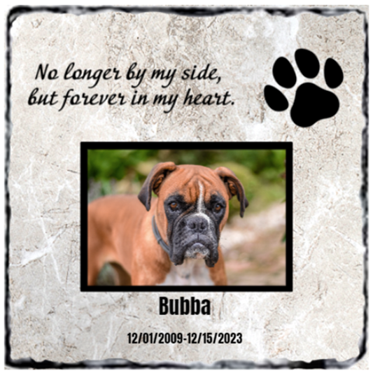 Personalized Pet Memorial 8x8 Photo Slate - Cherish Your Pet's Memory