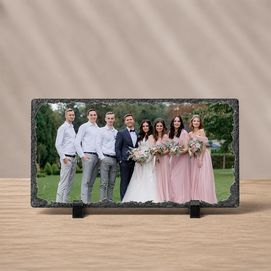 Personalized Photo Slate - 4.7"x8.7" or 5.9"x11.8"  Landscape Stone Keepsake Gift