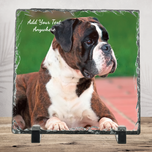 Personalized Photo Slate – Square 6x6", 8x8", 12x12" Classic Natural Stone Picture Keepsake