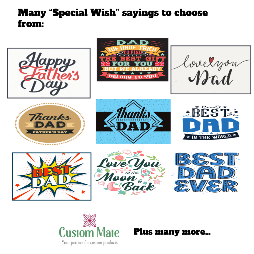 Custom Photo Mug - Wish for Dad (6 Images and Icon)