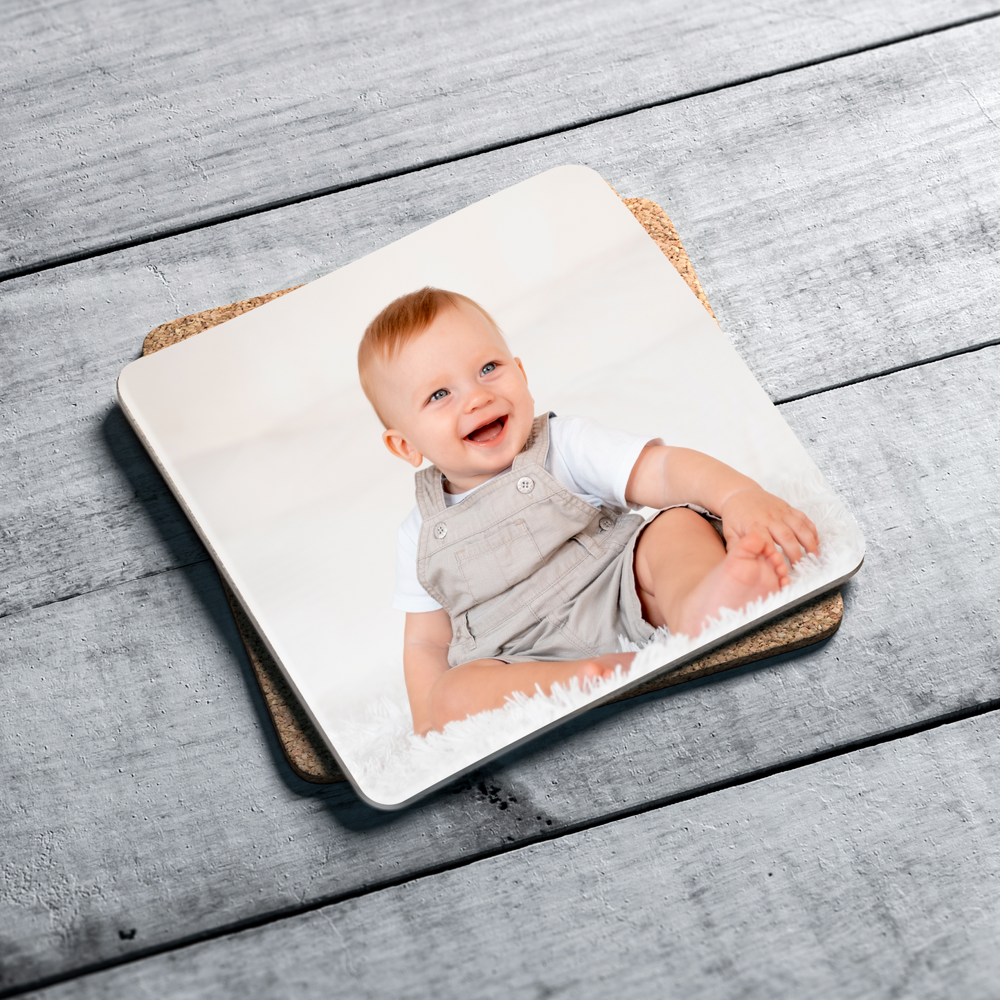 Acrylic Coaster with Cork Back - 3.75" Square