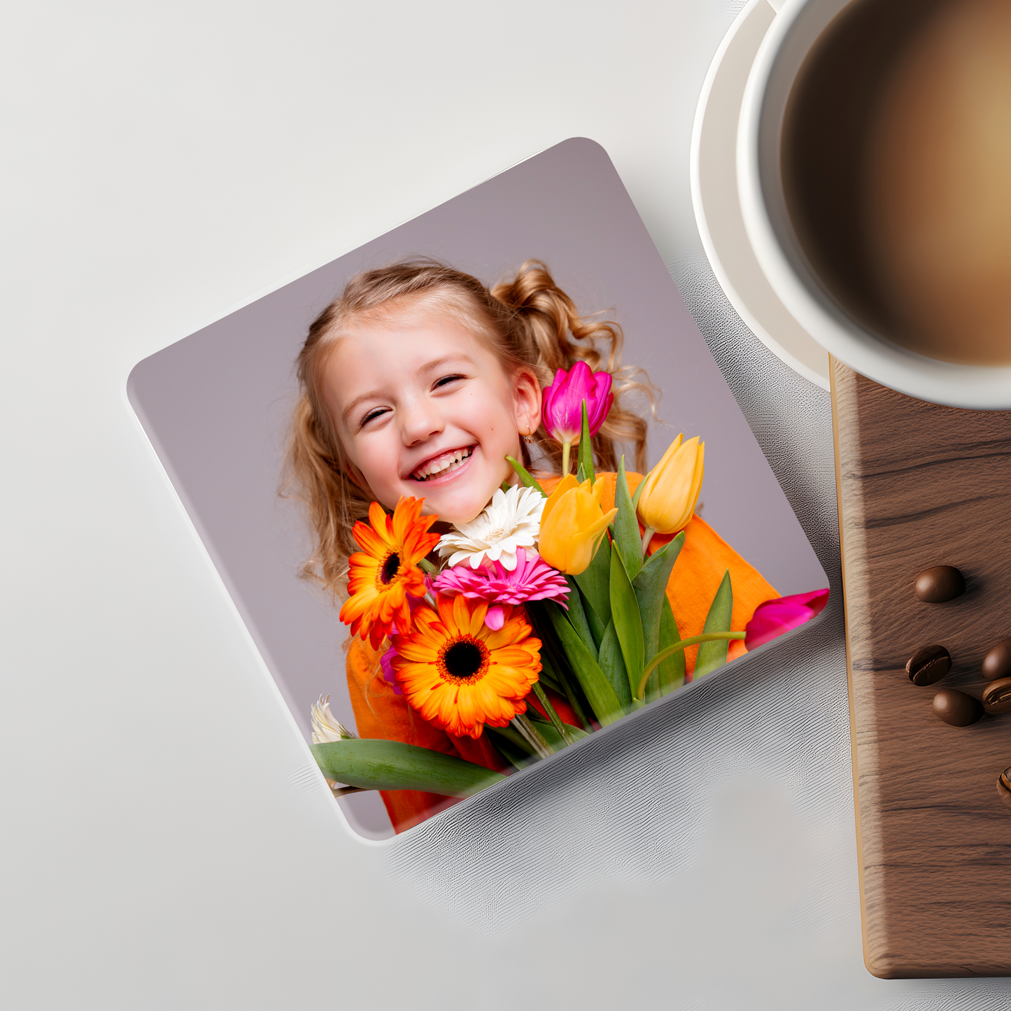 Acrylic Coaster with Cork Back - 3.75" Square