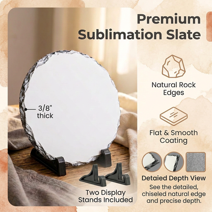 Large Personalized Photo Slate – 7.5"x11.5" Landscape Natural Stone Wall Art