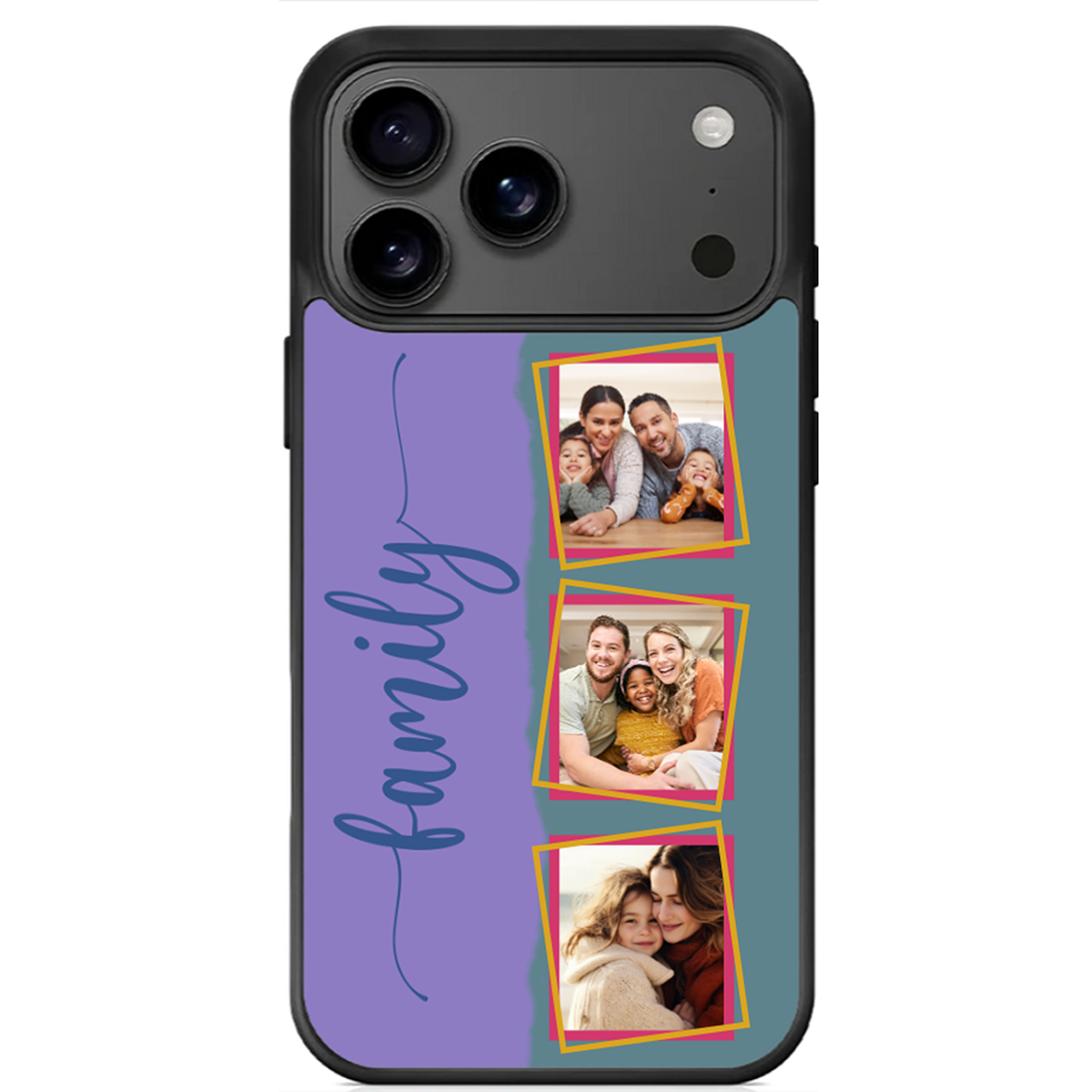 Custom iPhone Cases with Three Framed Images