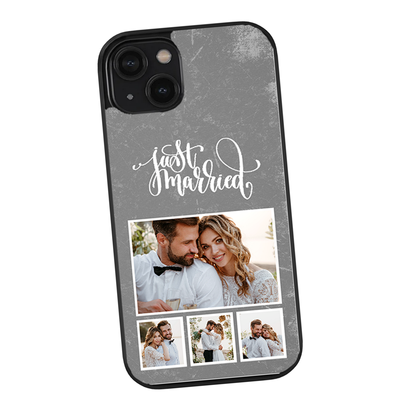 Custom iPhone Cases for Models 12, 13, 14, and 15 - Collage of 4 Photos