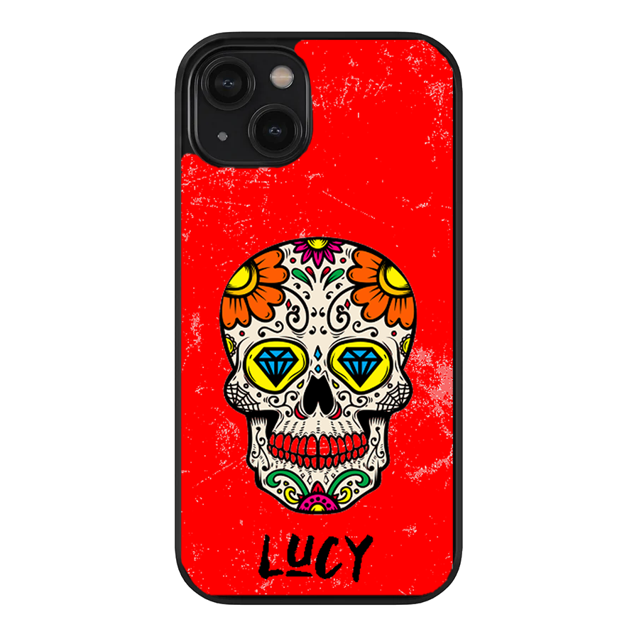 Custom Sugar Skull iPhone Cases for Models 12, 13, 14, and 15 - Personalized and Unique