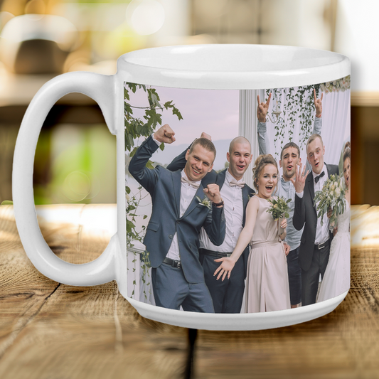 Custom Panoramic Jumbo Mug (20 ounce) - 1 Image Wrap