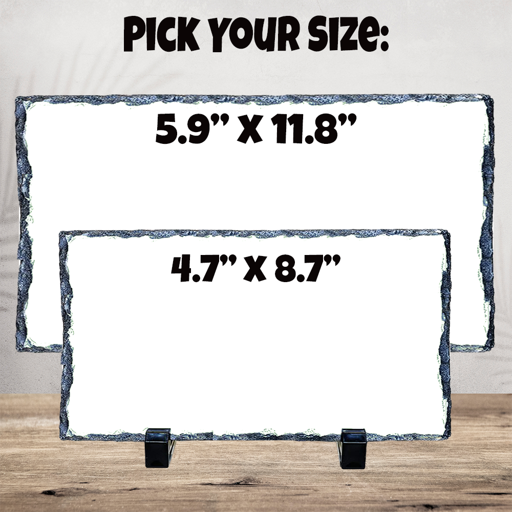 Personalized Photo Slate - Single Landscape Image 4.7" x 8.7" or 5.9" x 11.8"