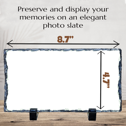 Personalized Photo Slate - 4.7"x8.7" or 5.9"x11.8"  Landscape Stone Keepsake Gift