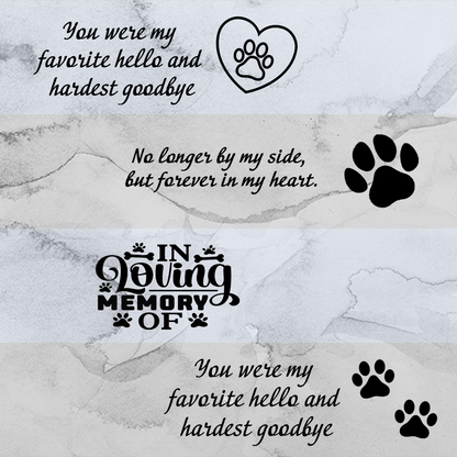 Pet Memorial Photo Slate - 6x6", 8x8", 12x12" Personalized Dog and Cat Memorial Gift with Photo.  Text is Optional.