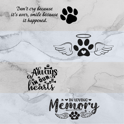 Pet Memorial Photo Slate - 6x6", 8x8", 12x12" Personalized Dog and Cat Memorial Gift with Photo.  Text is Optional.
