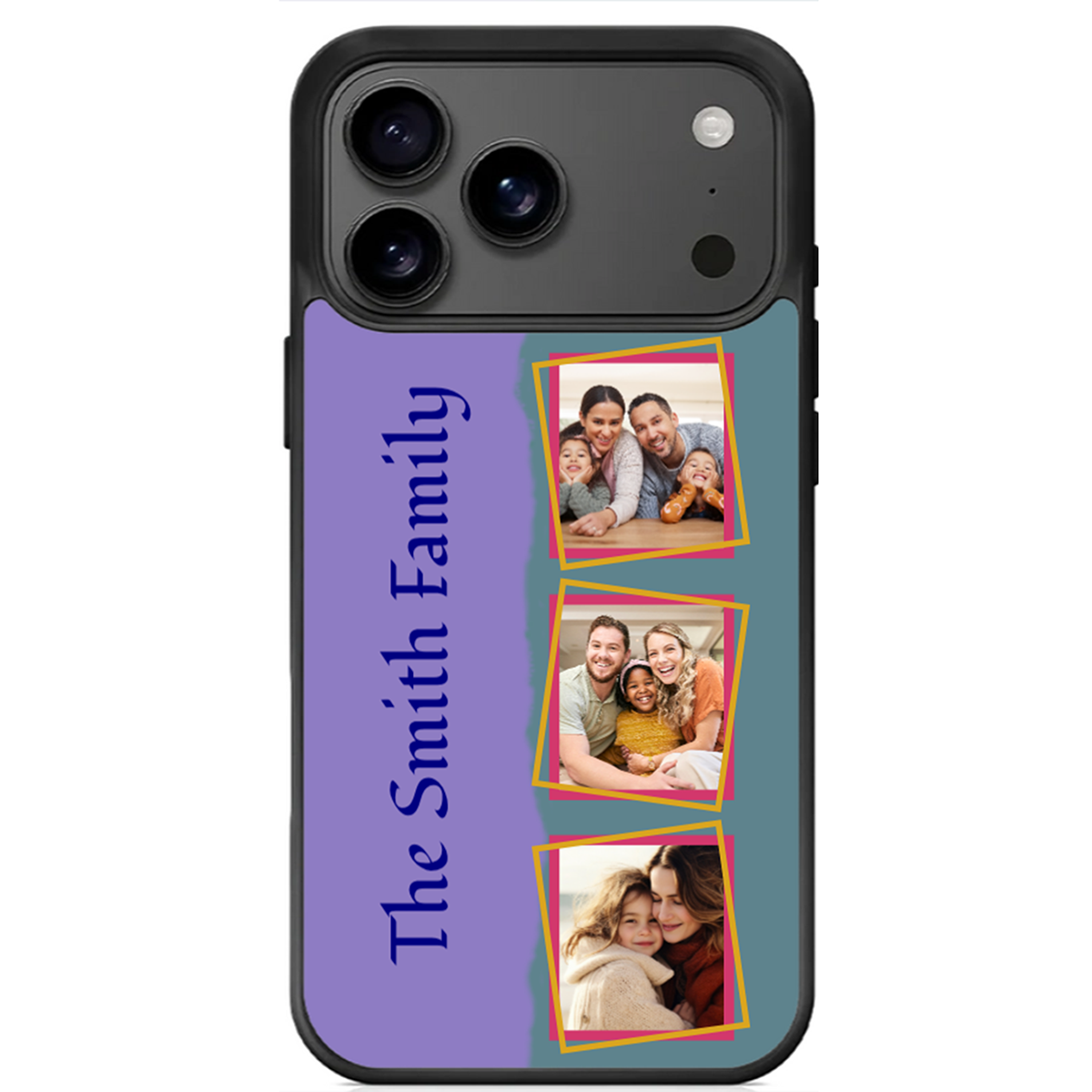Custom iPhone Cases with Three Framed Images